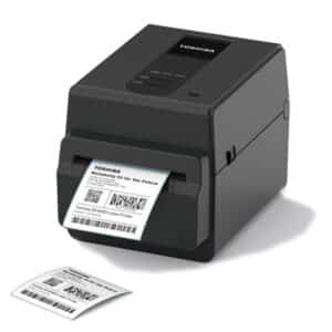 Toshiba BV420D Direct Thermal Desktop Linerless Label Printer, BV420D-GL02-QM-S, 203 dpi, Linerless Cutter (Black case)