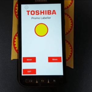 Toshiba Promo Labeller, Promotional Labelling Software/Android Application