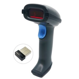 MS836B Bluetooth Barcode Scanner, MS836-SUBB0D-SG, 1D Laser Scanner, 2.4G Wireless Bluetooth, USB Dongle (100m Range), Black USB Cable