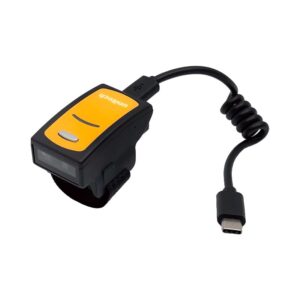 Unitech MS622 Wired 2D Ring Scanner, MS622-2UCB00-SG, Comes with black (90mm) coiled cable (USB micro to USB type C cable) and spare velcro strap. - Image 3