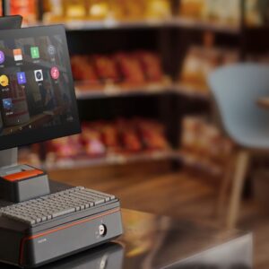 Sunmi D2s Combo Smart Desktop Terminal, comprises display, printer, keyboard and cash drawer in one
