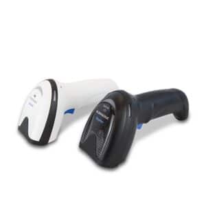 Datalogic Gryphon GM4500 2D Cordless Barcode Scanner, 433/910 MHz, Wireless Charging, Black/White