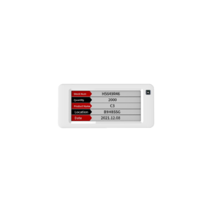 Opticon SE-290 e-paper labels mounted on shelf edges showing location information
